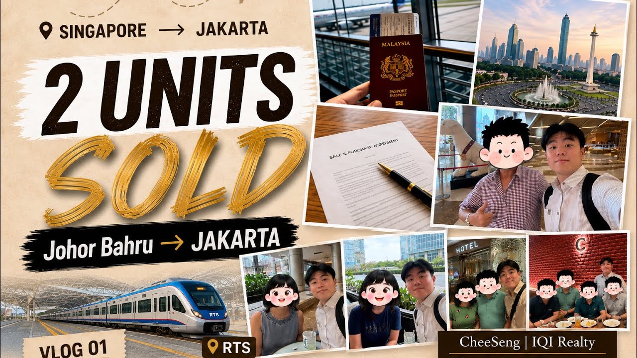 Johor Bahru to Jakarta property vlog video cover